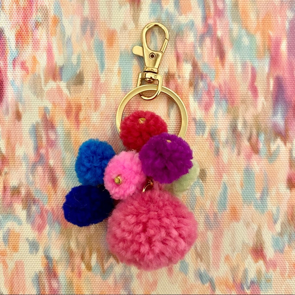 NWOT Pom Pom Key Chain